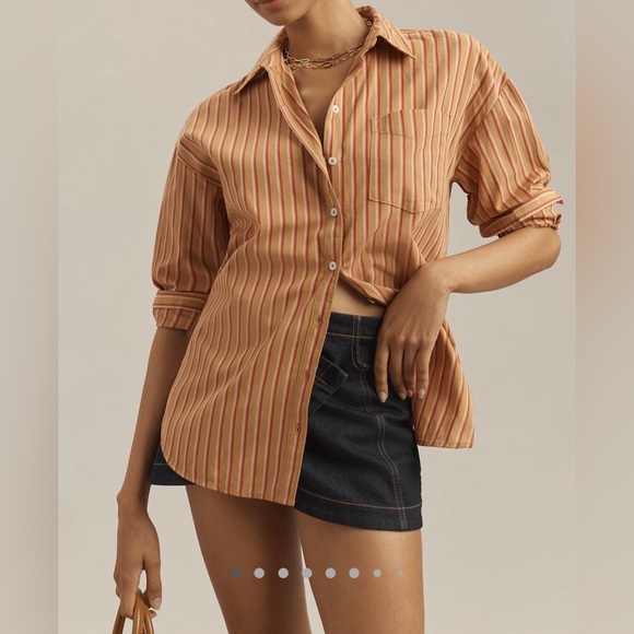 Anthropologie The Bennet Button down Shirt by Maeve NWT! - Picture 6 of 7